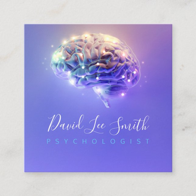 Cartão De Visita Quadrado Psicólogo / Neurologista (Frente)