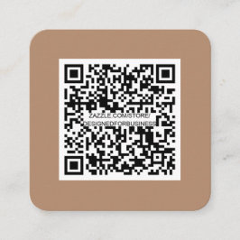 Cartão De Visita Quadrado QR code-Social Media-Modern-Simple-Professional Sq