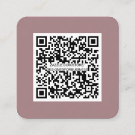 Cartão De Visita Quadrado QR code-Social Media-Modern-Simple-Professional Sq