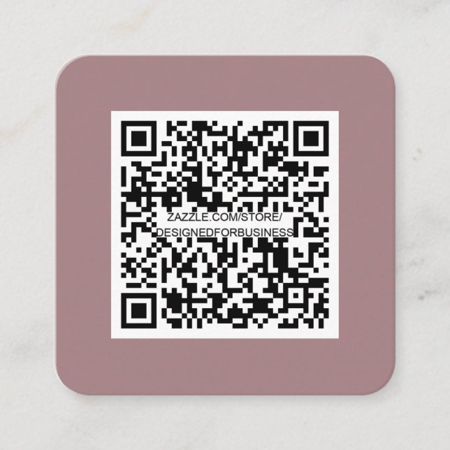 Cartão De Visita Quadrado QR code-Social Media-Modern-Simple-Professional Sq (Frente)