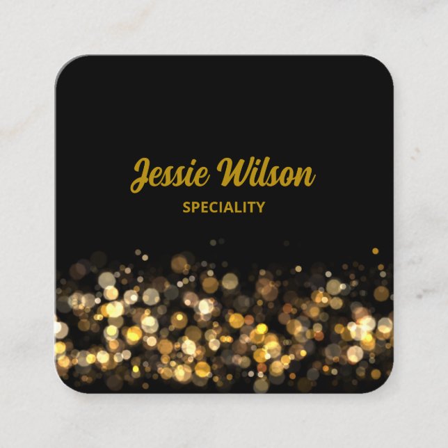 Cartão De Visita Quadrado QR Código QR - Sensor de brilho (Frente)