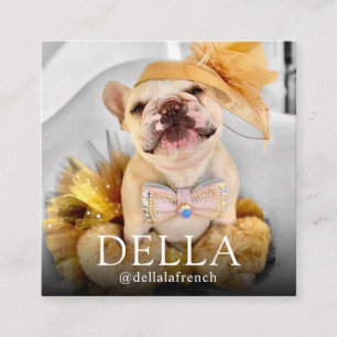 Cartão De Visita Quadrado QR de digitalização de fotos dupla personalizada m