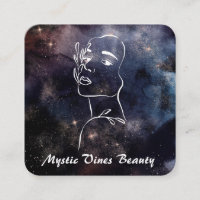 *~* QR Nebula Cósmica Fantasy Deusa Floral Square