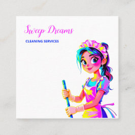 Cartão De Visita Quadrado QR personalizado Agregador doméstico