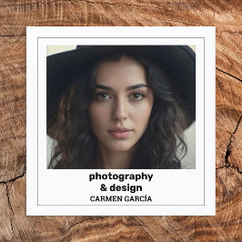 Cartão De Visita Quadrado QR personalizado de fotografia