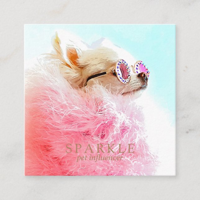 Cartão De Visita Quadrado QR personalizável duplo personalizado moderno (Frente)