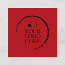 Quadrado Adicione seu círculo personalizado vermel