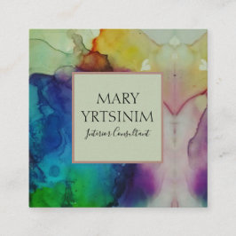 Cartão De Visita Quadrado Quadrado Inky