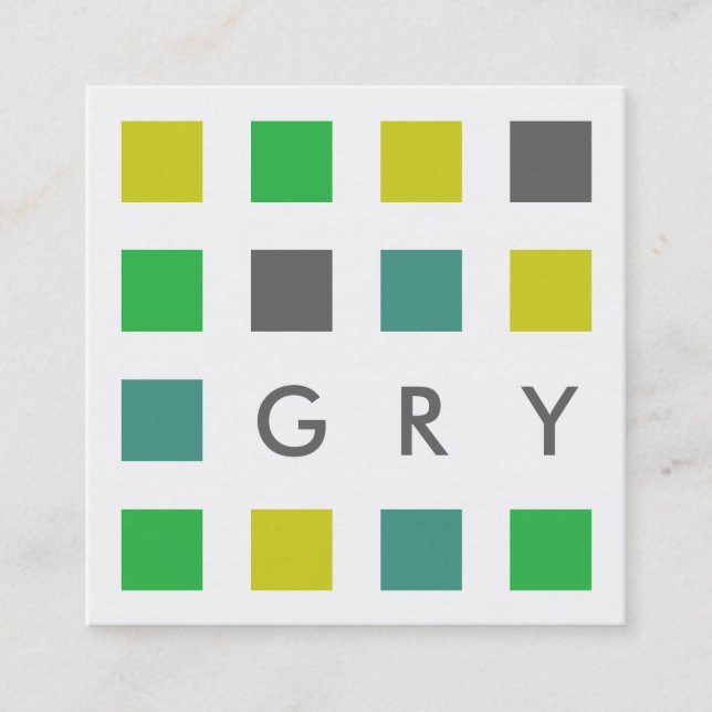 Cartão De Visita Quadrado quadrados da modificação (Frente)