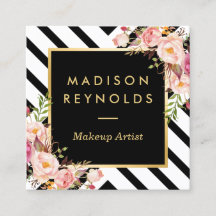 Quadro Dourado Floral Cor-de-Rosa Preto Moderno