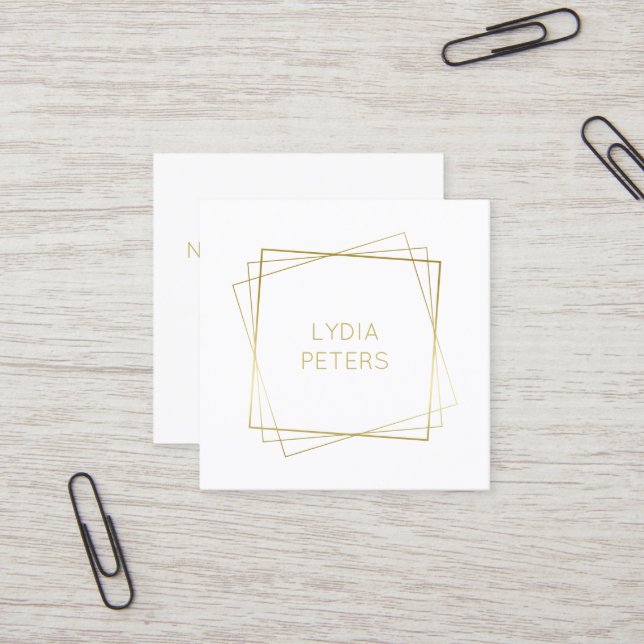 Cartão De Visita Quadrado Quadros dourados (Frente/Verso In Situ)