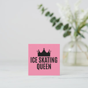 Cartão De Visita Quadrado Rainha do Patinagem no Gelo - Patinagem no Gelo