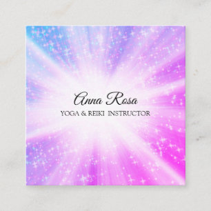 Cartão De Visita Quadrado *~* Rays de cura de energia em massagem em Reiki