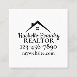 Cartão De Visita Quadrado Real Estate Marketing Custom Realtor