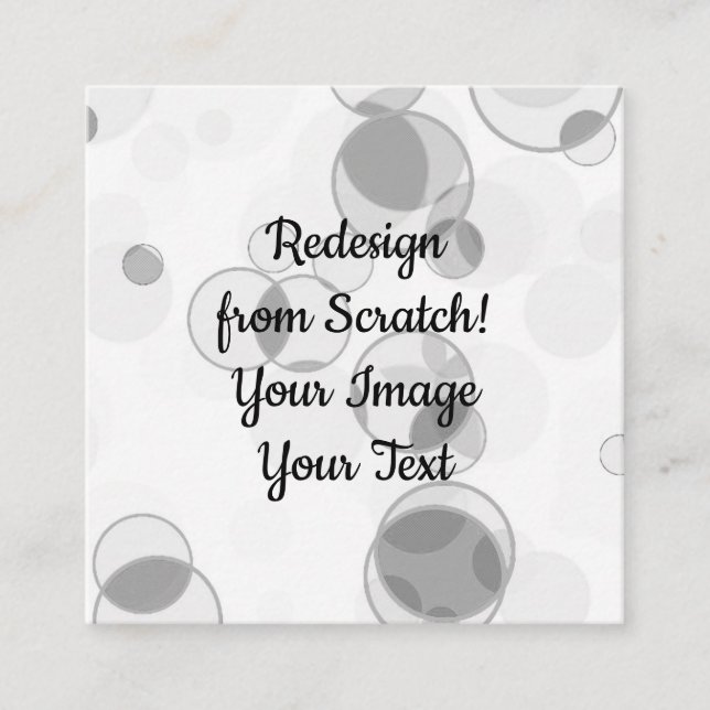 Cartão De Visita Quadrado Redesign a partir do Arranque - Crie o seu (Frente)