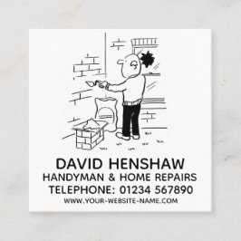 Cartão De Visita Quadrado Reparos de Handyman & Home