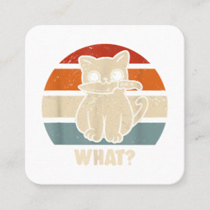 Cartão De Visita Quadrado Retrai O Que A Faca De Gato Significa Que O Gatinh