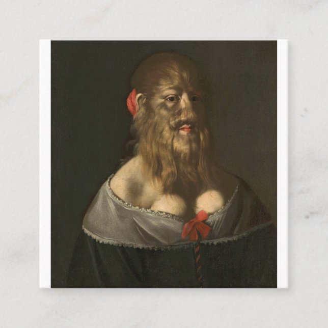 Cartão De Visita Quadrado Retrato De Barbara Van Beck Curiosidades E Oddit (Frente)