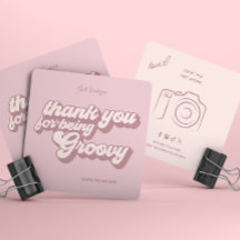 Retro Groovy Obrigado às mídias sociais