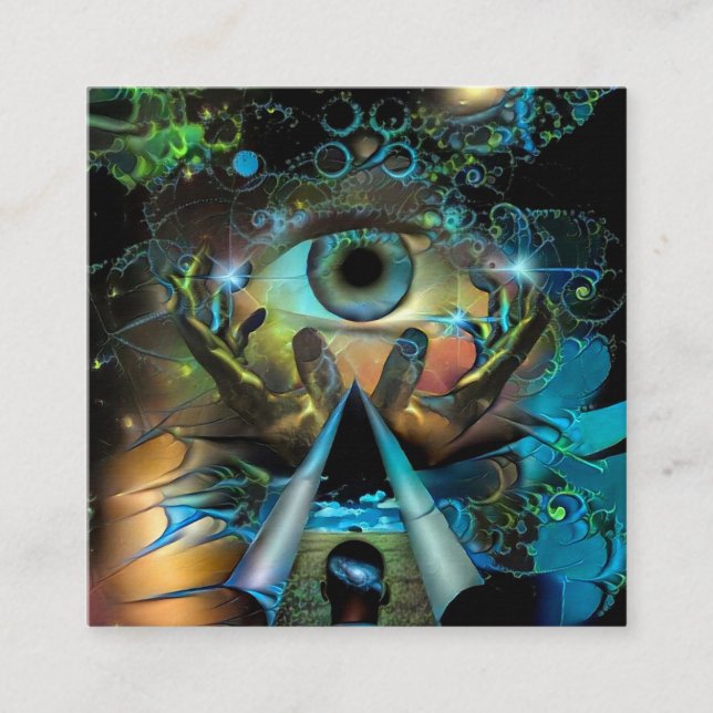 Cartão De Visita Quadrado Revelação (Frente)