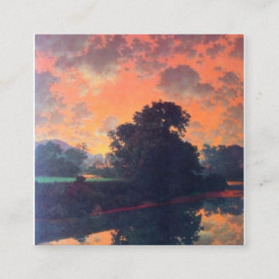 Cartão De Visita Quadrado Rio Scutney Por Maxfield Parrish