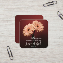 Cartão De Visita Quadrado Romanos 8 39 Amor a Deus Bíblia cristã Verse