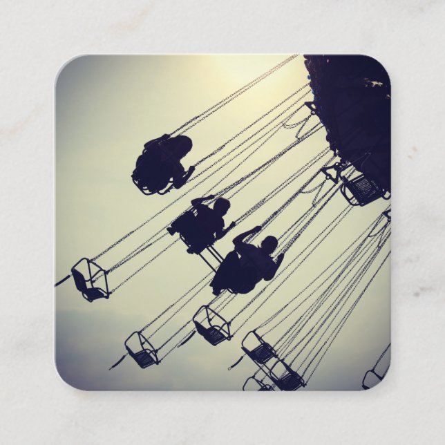 Cartão De Visita Quadrado Rotatória Swing (Frente)