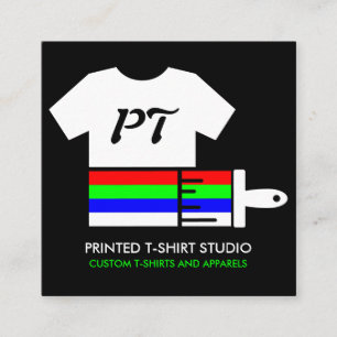 Cartão De Visita Quadrado Roupa de vestuário personalizado Loja de camisa i