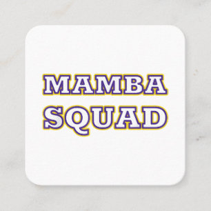 Cartão De Visita Quadrado Roupa engraçada do Mamba Squad para amantes de cob
