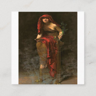 Cartão De Visita Quadrado Sacerdote De Delphi Pythia Em Alto Priestes
