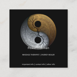 Cartão De Visita Quadrado Sacred Balance | Símbolo Yin Yang