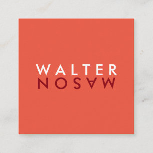 Cartão De Visita Quadrado Sacudir Carta