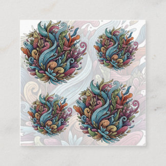 Cartão De Visita Quadrado Sangue sem direitos: Energia orgânica