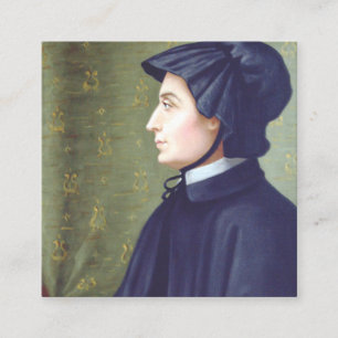Cartão De Visita Quadrado Santa Isabel Ana Seton