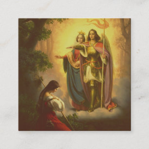 Cartão De Visita Quadrado Santo Joan of Arc
