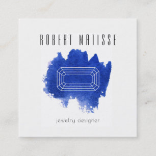 Cartão De Visita Quadrado Sapphire Gemstone