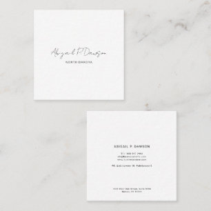 Cartão De Visita Quadrado Script Empresa Corporativa Personalizada Simples