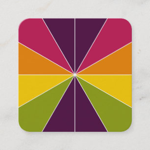 Cartão De Visita Quadrado Segmentos de cor 02