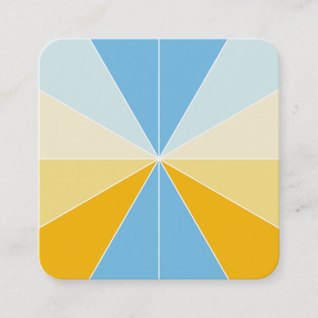 Cartão De Visita Quadrado Segmentos de cor 04 (Frente)