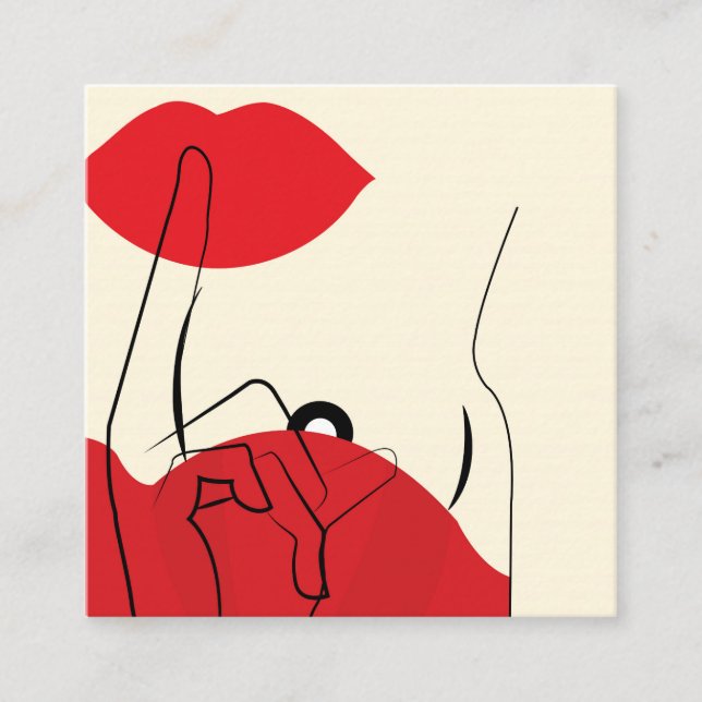 Cartão De Visita Quadrado segredo (Frente)