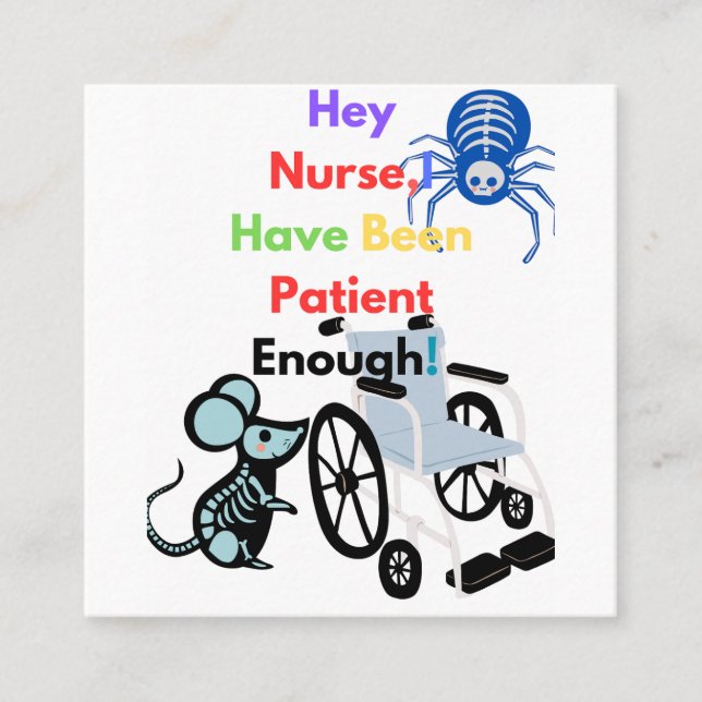 Cartão De Visita Quadrado Ser paciente não deve matar-lo (Frente)