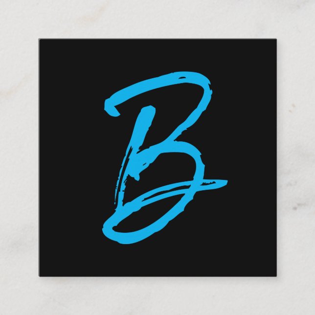 Cartão De Visita Quadrado Série Signature | Monograma (Frente)