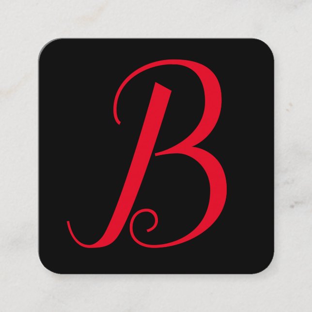 Cartão De Visita Quadrado Série Signature | Monograma (Frente)