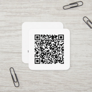 Cartão De Visita Quadrado Seu Código QR Pessoal Vinculado ao seu URL Square