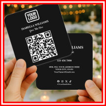 Seu Logotipo Aqui Simples Moderno Preto Código QR 