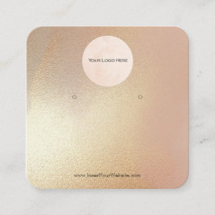 Cartão De Visita Quadrado Seu logotipo, moderno e Dourado Shimmer, mostrando