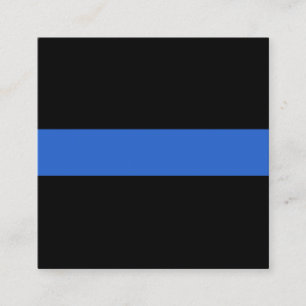 Cartão De Visita Quadrado Símbolo de solidariedade policial de bandeira azu