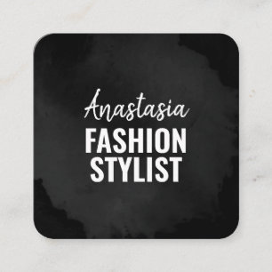 Cartão De Visita Quadrado Simples e Minimalista Simples do Luxo Moderno Chic