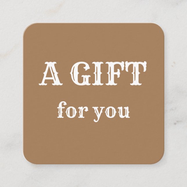 Cartão De Visita Quadrado simples e mínimo adicionar o seu nome e endereço d (Frente)