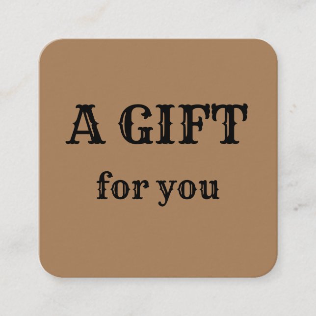 Cartão De Visita Quadrado simples e mínimo adicionar o seu nome e endereço d (Frente)